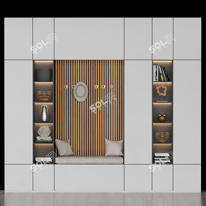 Elegant Hall Furniture Set 3D model image 1