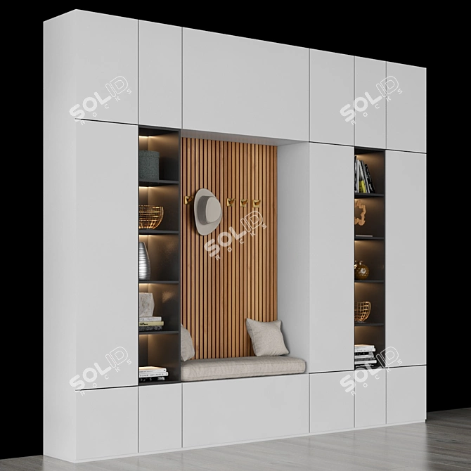 Elegant Hall Furniture Set 3D model image 2