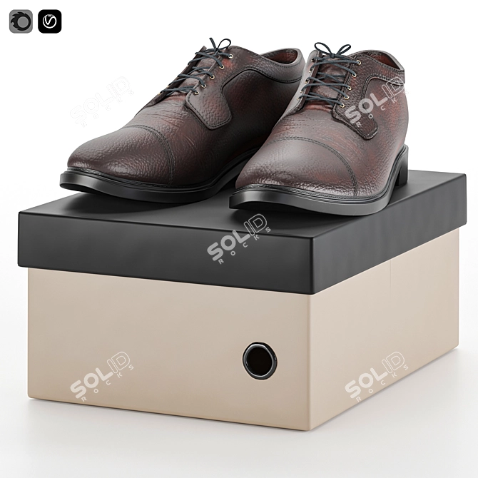 Title: Sleek Convertible Shoes 3D model image 1