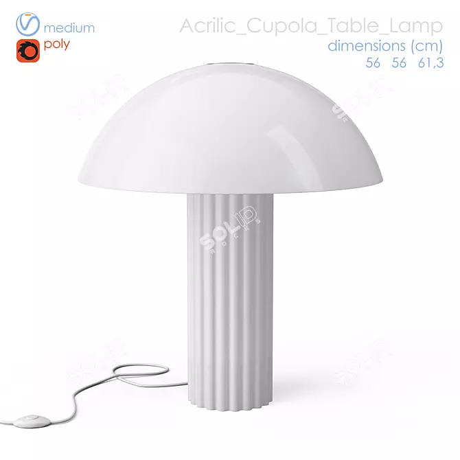 Acrylic Smoothable Table Lamp 3D model image 1