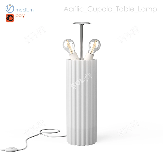 Acrylic Smoothable Table Lamp 3D model image 2