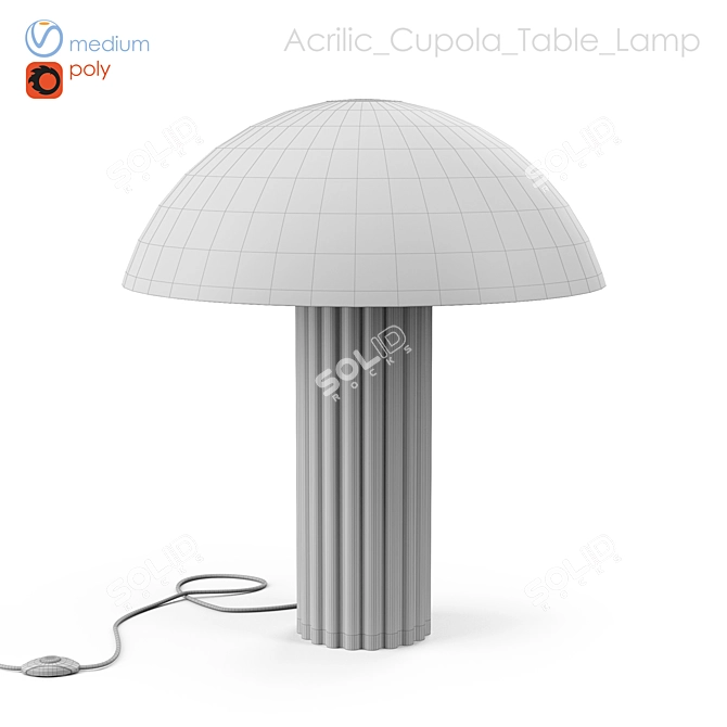 Acrylic Smoothable Table Lamp 3D model image 4