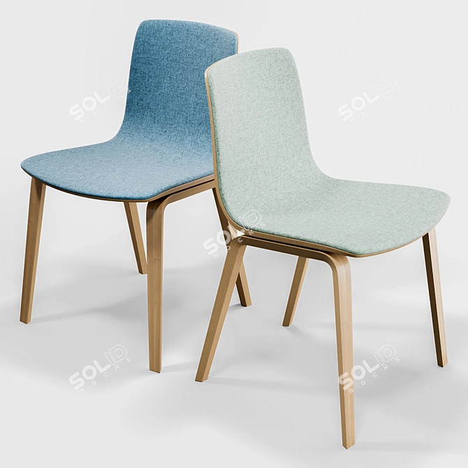 Arper Cila Chair Swivel Trestle & Meety Round Table 3D model image 3