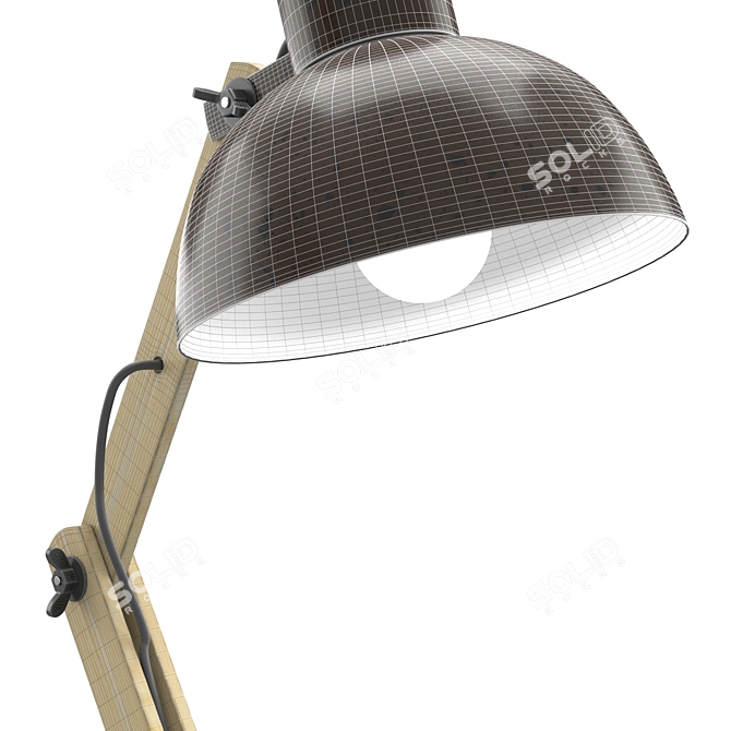 Globo Lighting Wood Table Lamp 3D model image 3