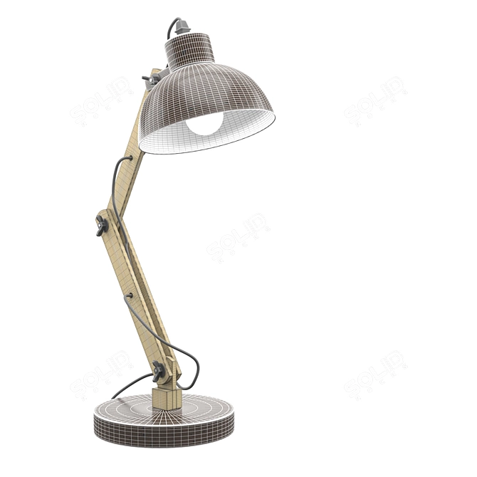 Globo Lighting Wood Table Lamp 3D model image 4