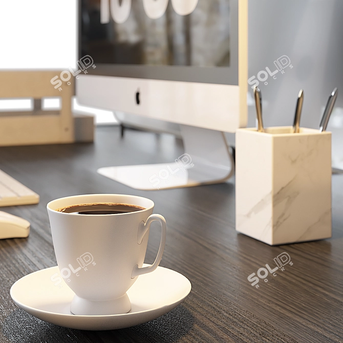 Sleek Office Furniture Set 3D model image 4