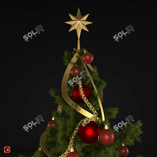 Festive Holiday Decors Set 5 3D model image 4