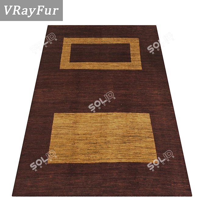 Stylish Carpets Set with High-Quality Textures 3D model image 2