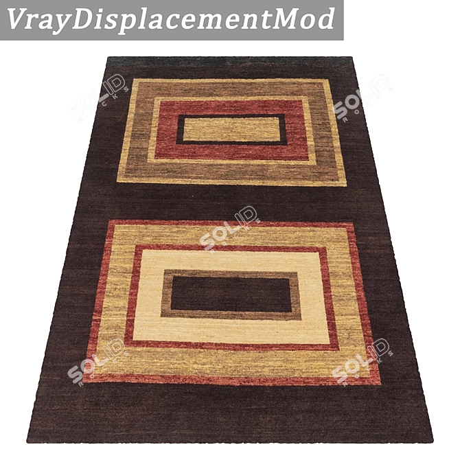 Stylish Carpets Set with High-Quality Textures 3D model image 3