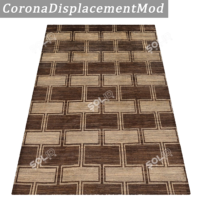 Stylish Carpets Set with High-Quality Textures 3D model image 4