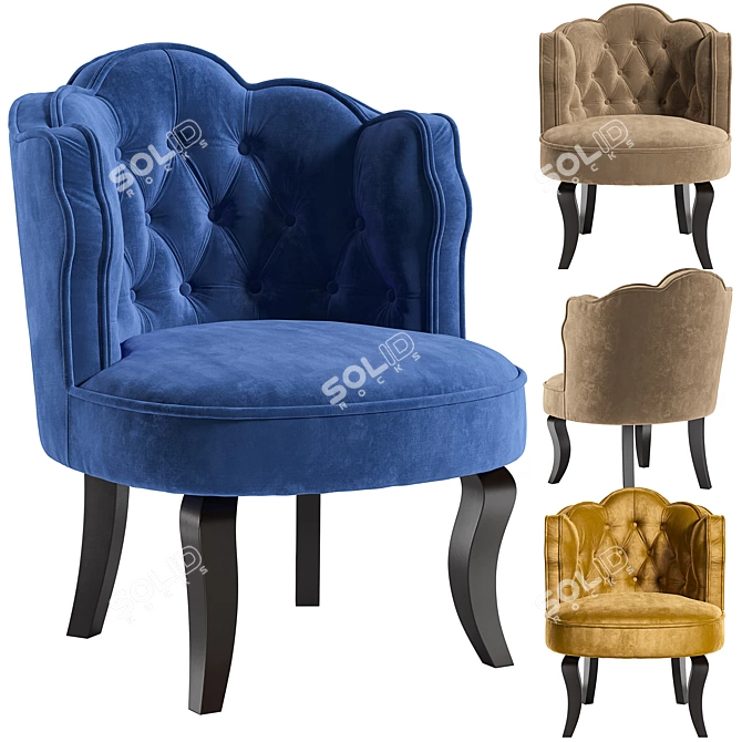 Modern 4Rooms Armchair 3D model image 1