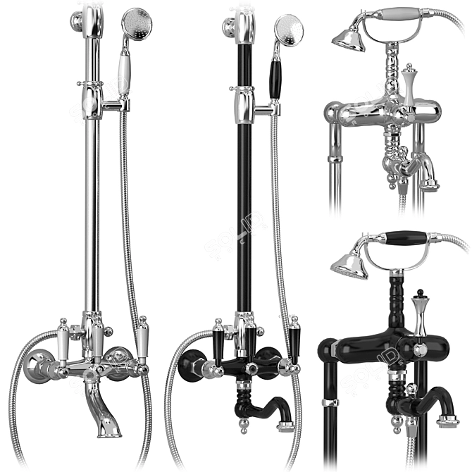 Cezares Margot Classic Bathroom Set 3D model image 4