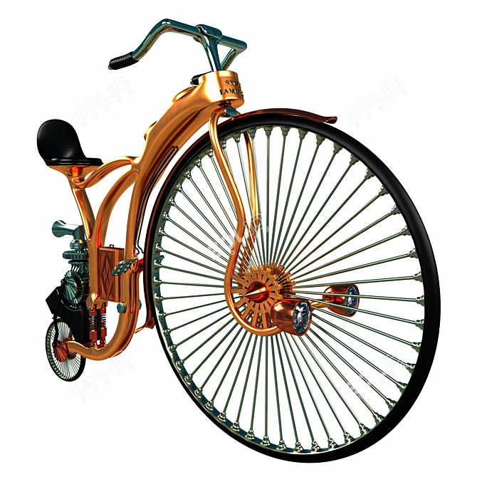 Title: Steam Jamesson Steampunk Bike 3D model image 1