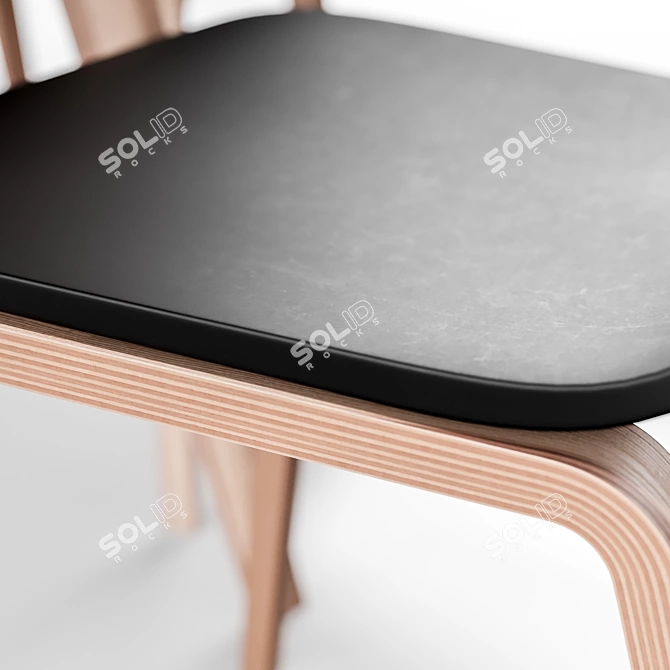 Modern Arper AAVA Chair Set with Gher Table 3D model image 2