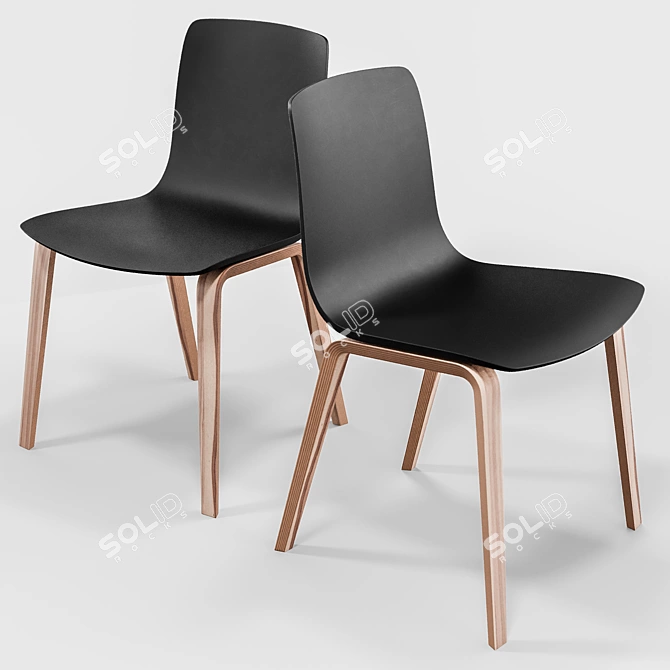 Modern Arper AAVA Chair Set with Gher Table 3D model image 3