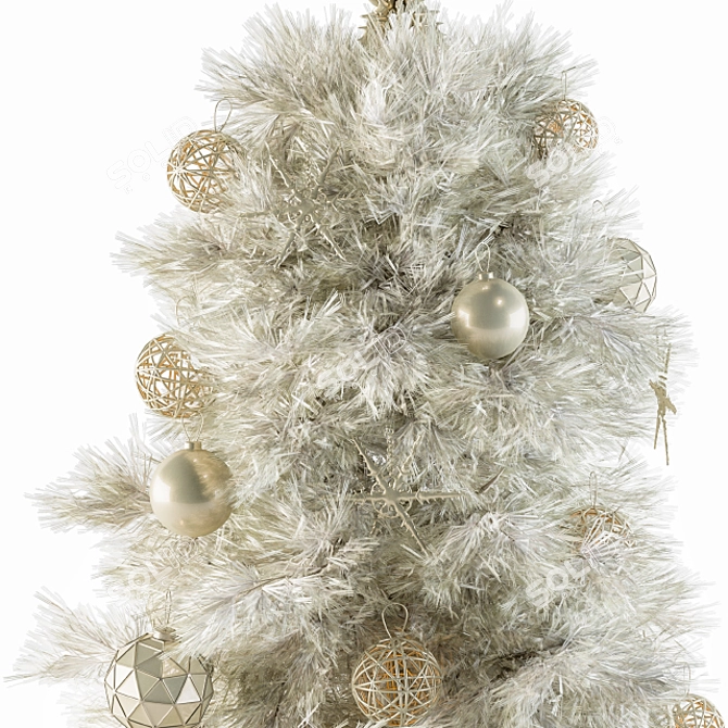 Snowy Gifted Christmas Tree 3D model image 3