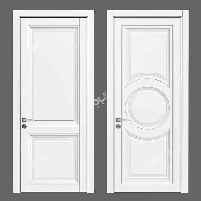 Modern Interior Door 3D model image 1