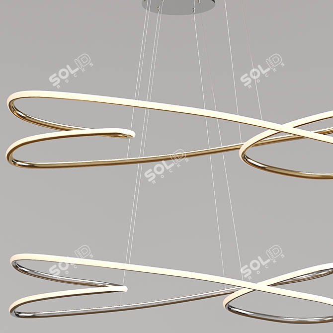 Modern Hanging Light Fixture 3D model image 2