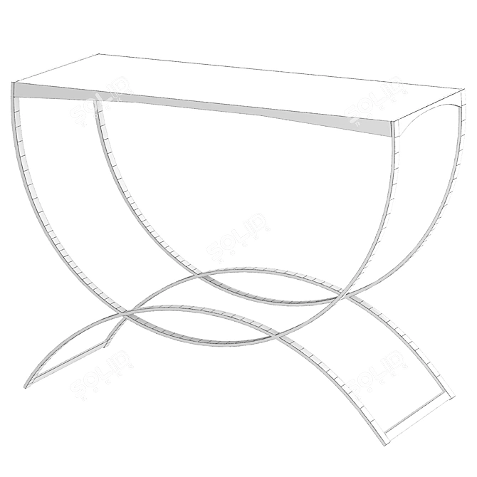 Vintage Fitzroy Console Table 3D model image 2