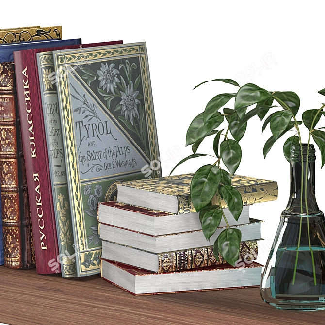 Title: Decorative Book Collection 3D model image 4