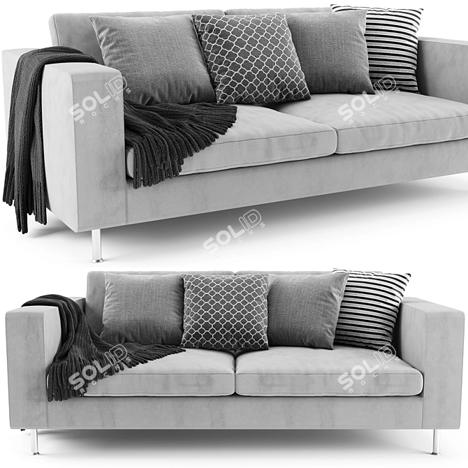 Modern BoConcept Indivi 2-Seater Sofa 3D model image 1