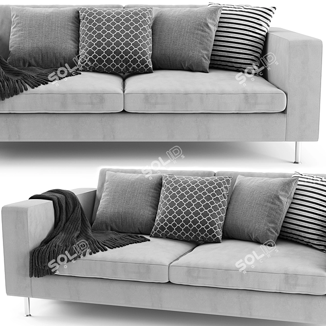 Modern BoConcept Indivi 2-Seater Sofa 3D model image 2