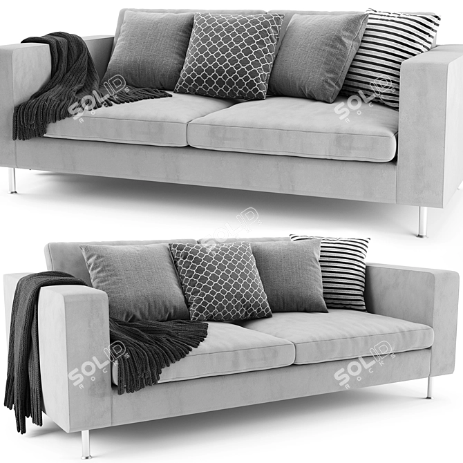 Modern BoConcept Indivi 2-Seater Sofa 3D model image 3