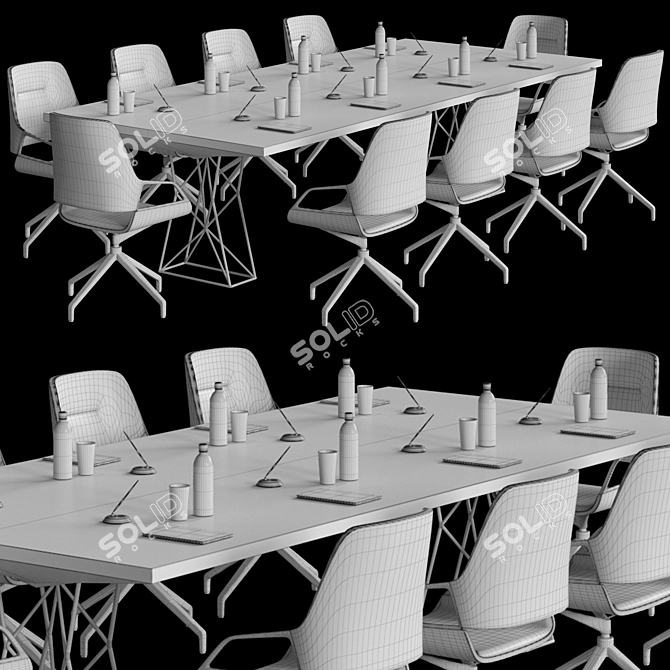  Modern Conference Table 12 3D model image 4