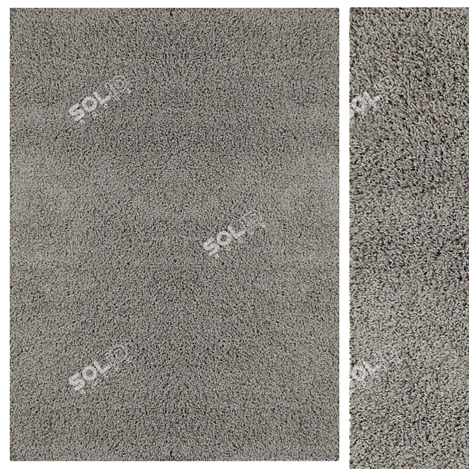 Luxury Shaggy Rug: Soft & Stylish 3D model image 1