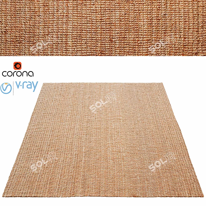 Natural Jute Rug by Serena & Lilly 3D model image 1