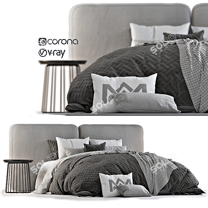 Adairs Cozy Dream Bed 3D model image 1