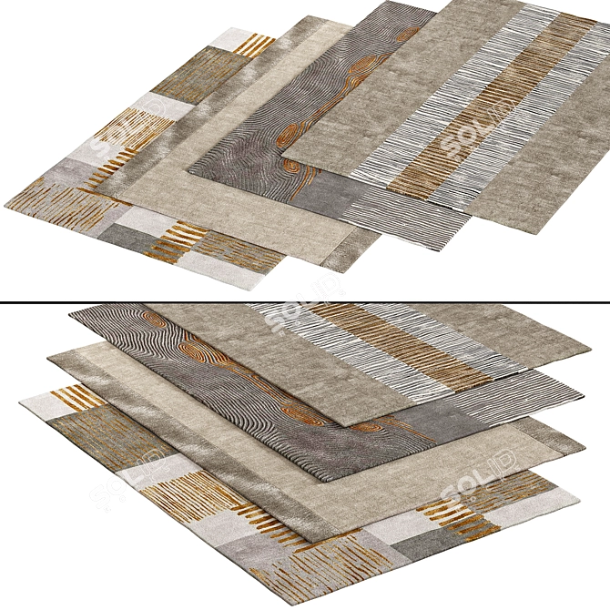 Luxury 200x300cm Carpet 3D model image 2