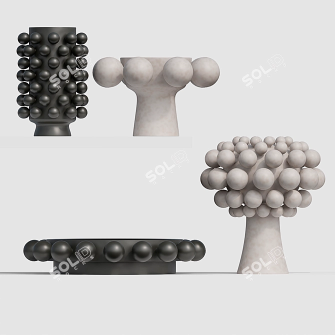 Ethereal Dome Vase 3D model image 1