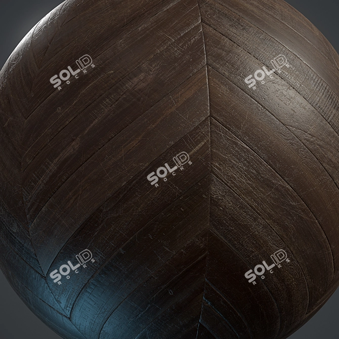 Rustic Chevron Parquet - PBR Textures 3D model image 3