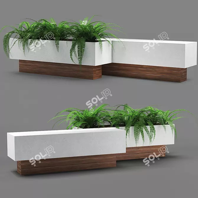 PolyCount 119k Unique Bench 3D model image 1