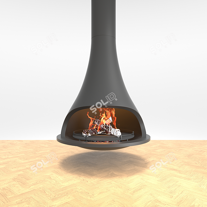 Tatiana Mosaic Electric Fireplace 3D model image 1