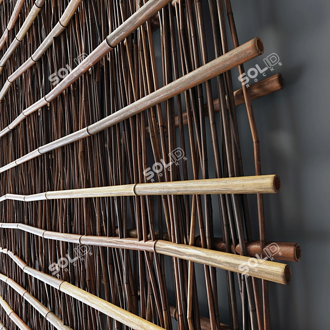 Bamboo Branch Decor n25 | Handcrafted Natural Bamboo Home Decor 3D model image 3