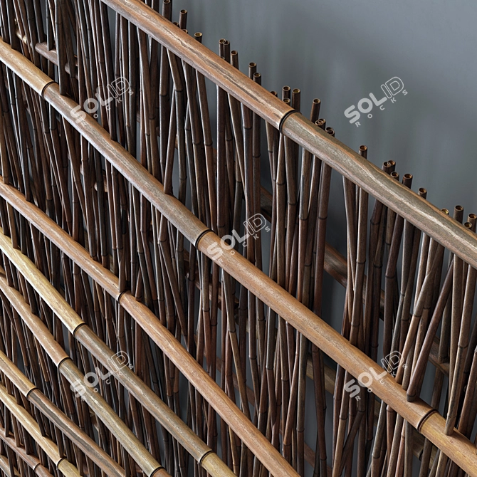 Bamboo Branch Decor n25 | Handcrafted Natural Bamboo Home Decor 3D model image 4