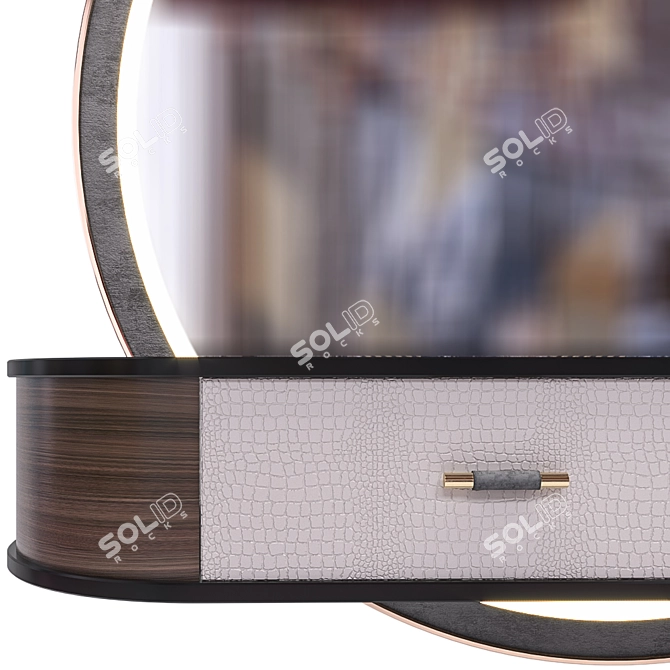 Luxurious Modern Dressing Table 3D model image 2