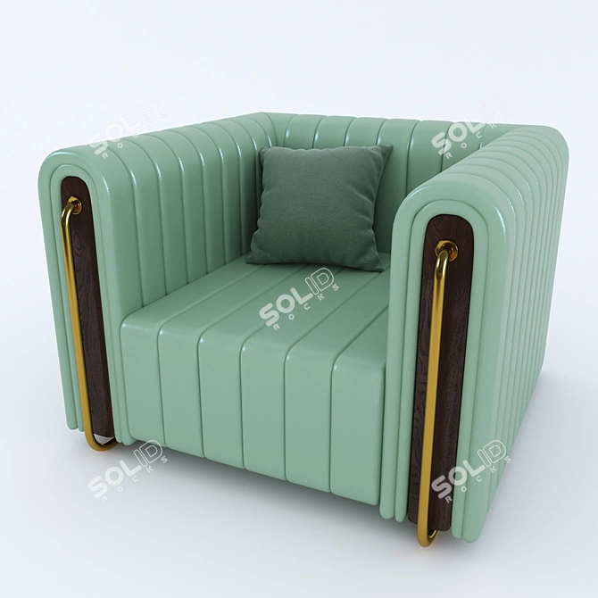 Mezzo RIVERS Armchair: Stylish, Comfortable, Timeless 3D model image 1