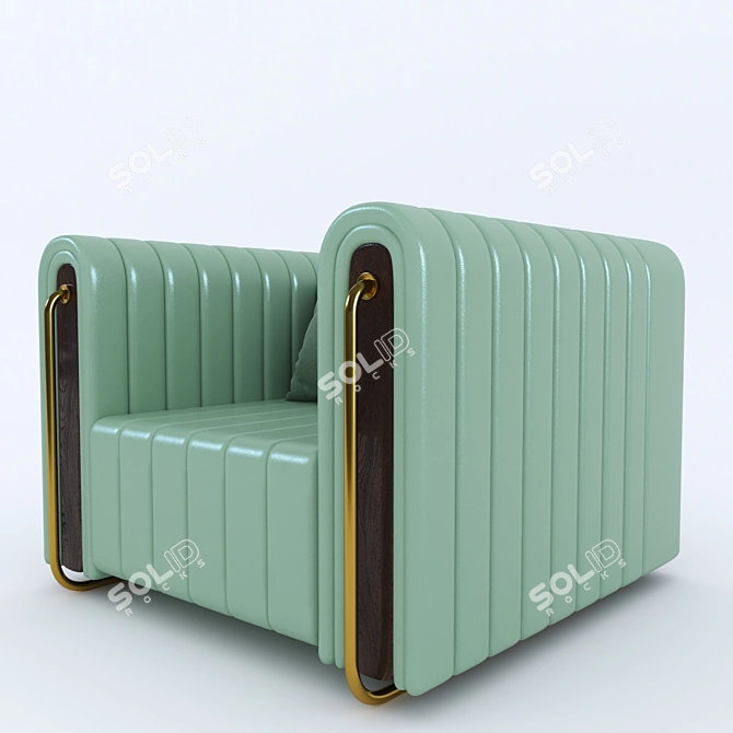 Mezzo RIVERS Armchair: Stylish, Comfortable, Timeless 3D model image 2