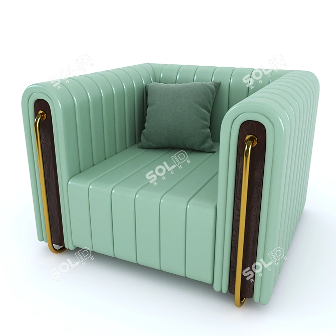 Mezzo RIVERS Armchair: Stylish, Comfortable, Timeless 3D model image 4