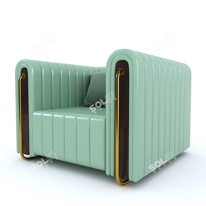 Mezzo RIVERS Armchair: Stylish, Comfortable, Timeless 3D model image 5