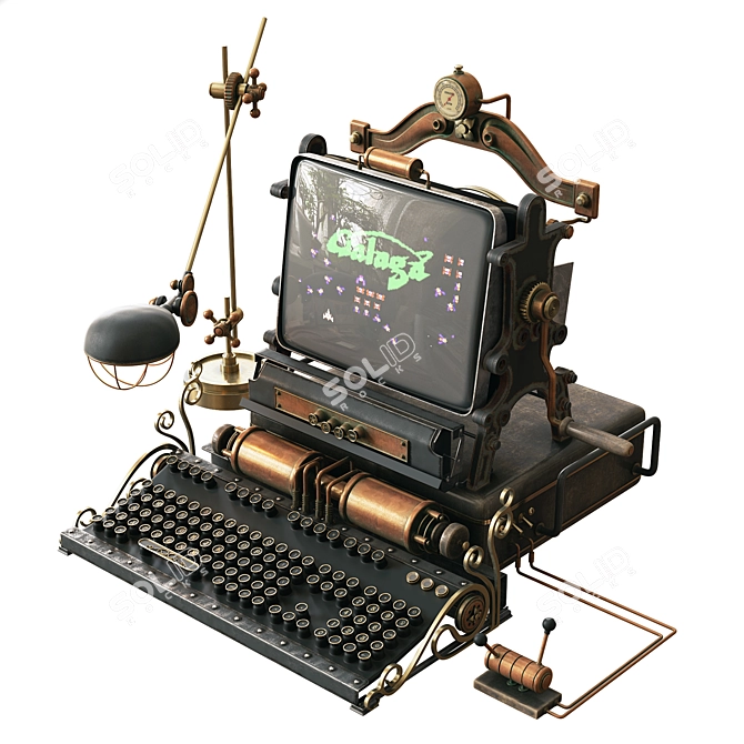 Steampunk Computer: Polys: 209,894, XForm, Box Trick, 150 Model Parts 3D model image 3