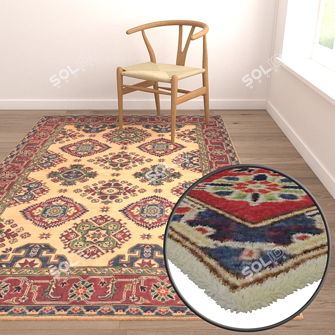 High-Quality Carpet Set 3D model image 5