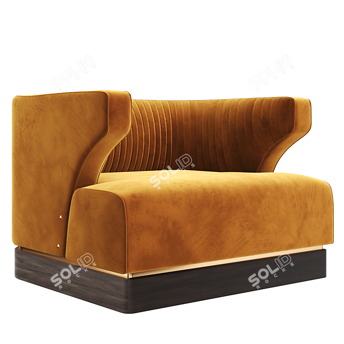 Ammons Jazz-inspired Armchair 3D model image 3