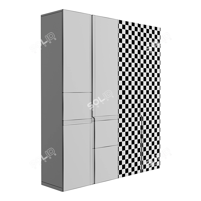 Sleek Wardrobe for Chic Interiors 3D model image 5