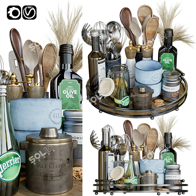 Versatile Kitchen Essentials 10 3D model image 1