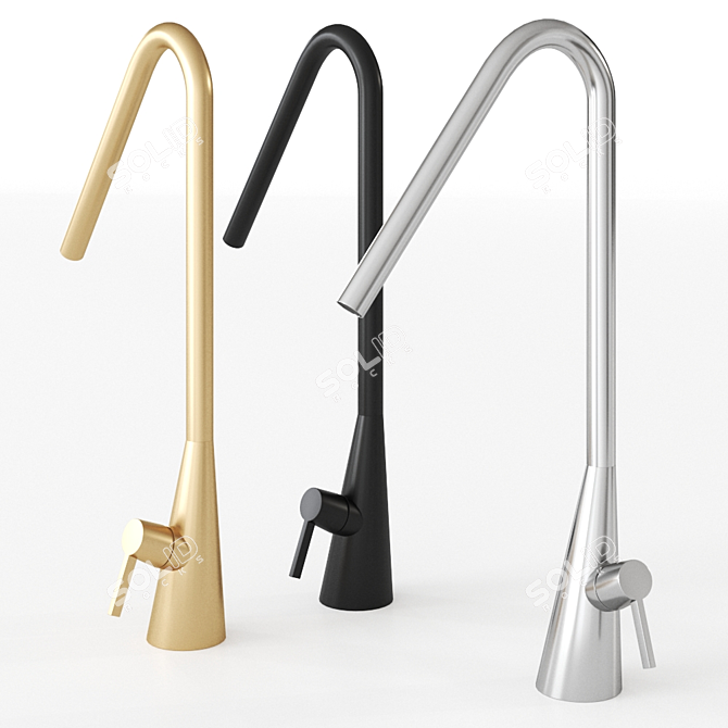 Volcano Stainless Steel Mixer 3D model image 1