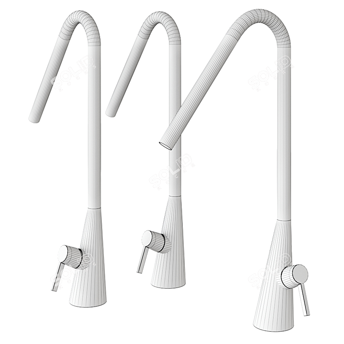 Volcano Stainless Steel Mixer 3D model image 2